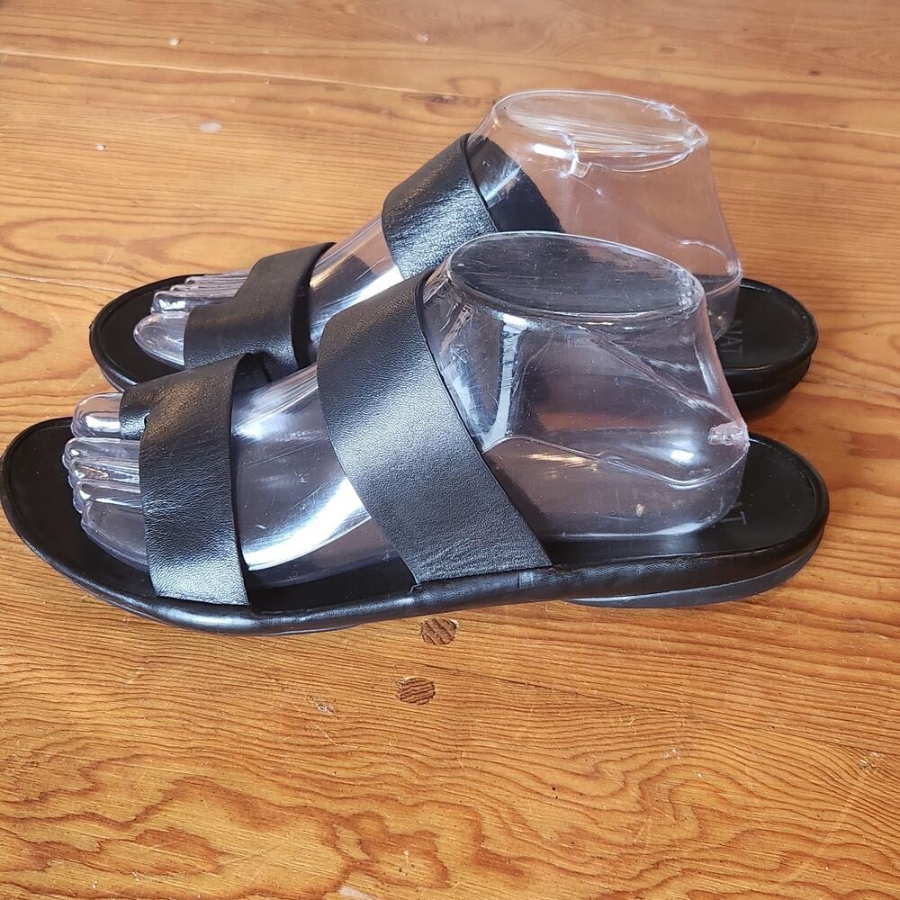 Naturalizer Black Double Strap Slide Sandals - Picture 3 of 6